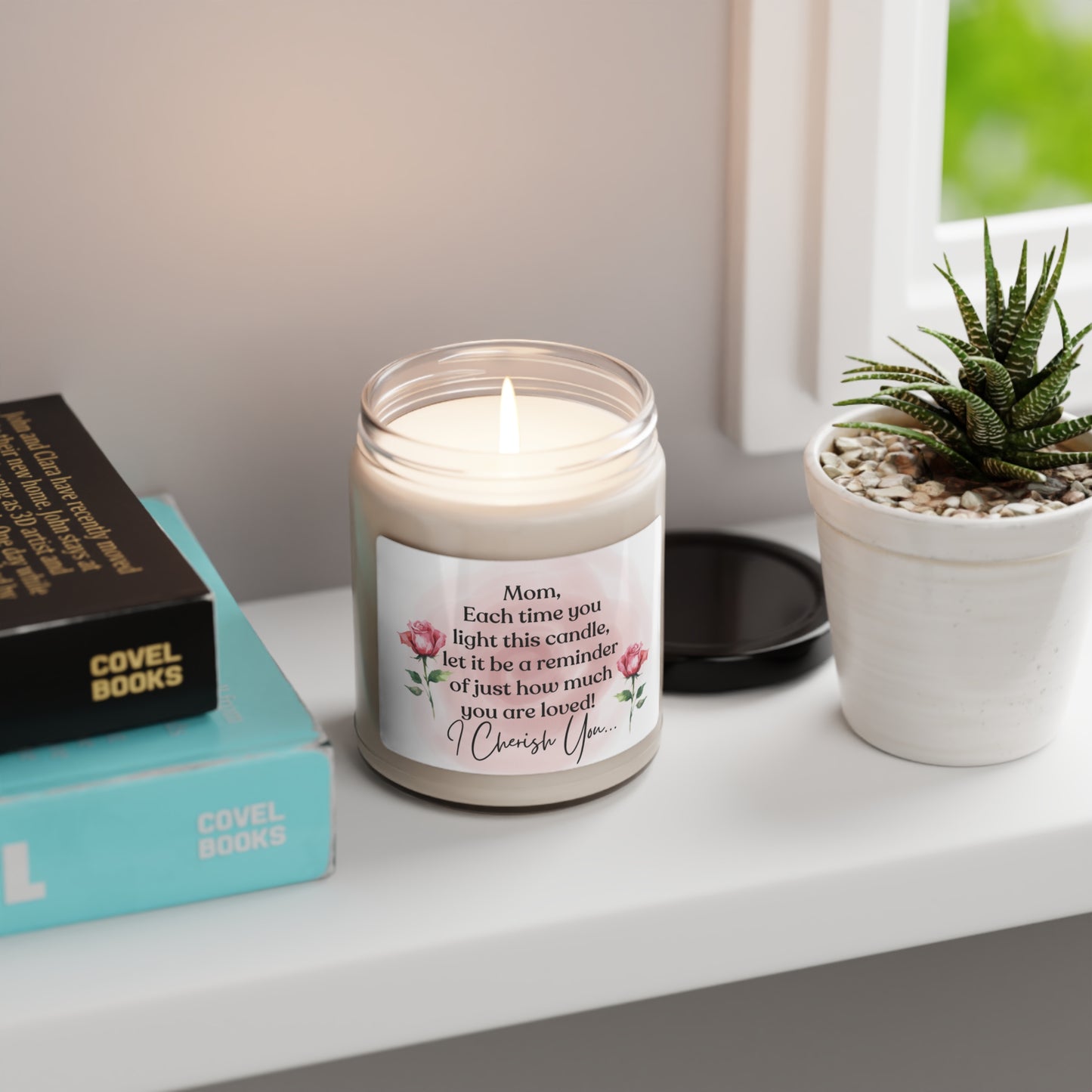 Candle for Mother Mom You Are Love Cherished Scented Soy Candle, 9oz Gift for Mom Birthday