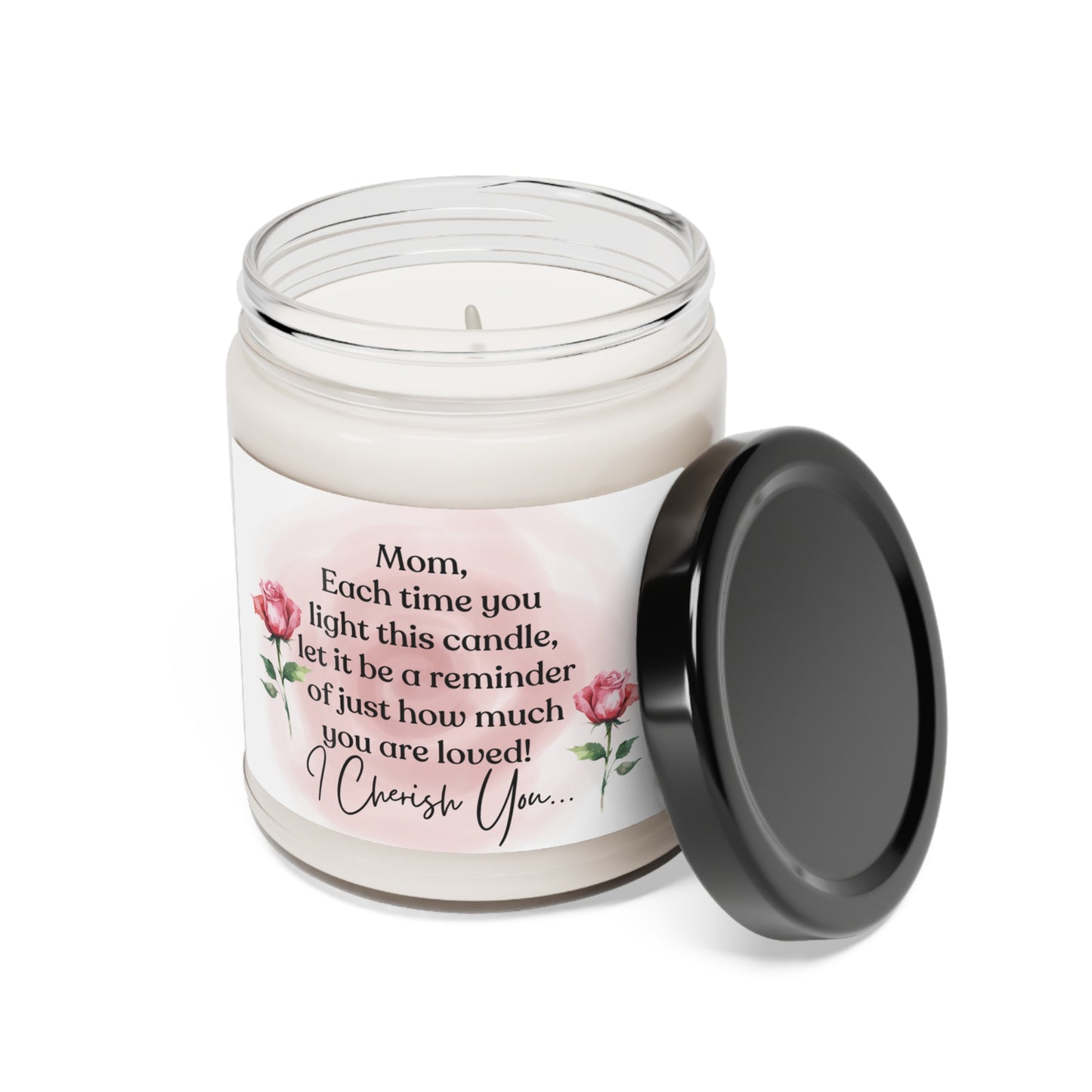 Candle for Mother Mom You Are Love Cherished Scented Soy Candle, 9oz Gift for Mom Birthday