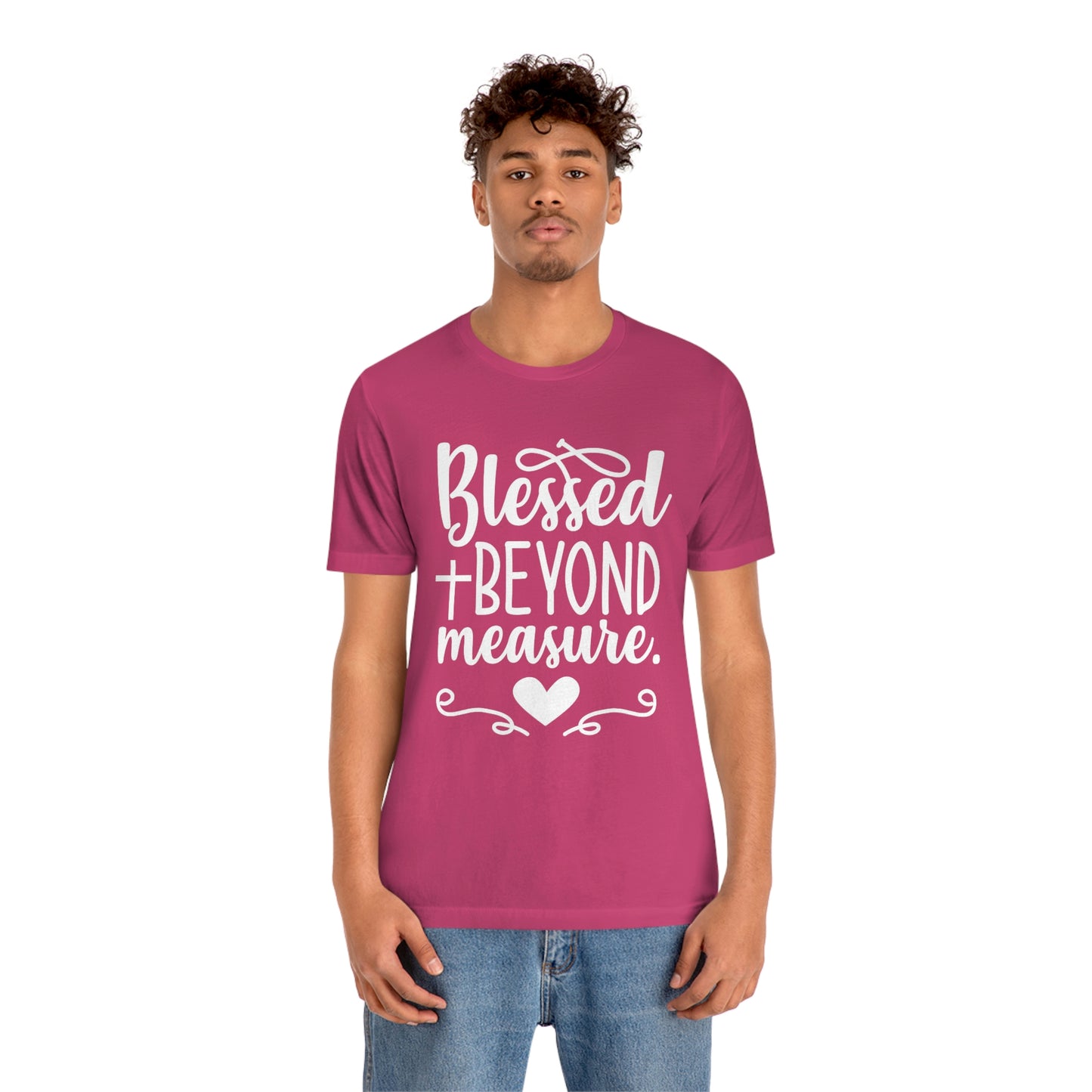 Unisex Jersey Short Sleeve Tee - Blessed Beyond Measure Christian T-Shirt