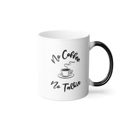 Coffee Lovers Mug Reveals "No Coffee No Talkie" appears as the cup heats up! Color Morphing Mug, 11oz