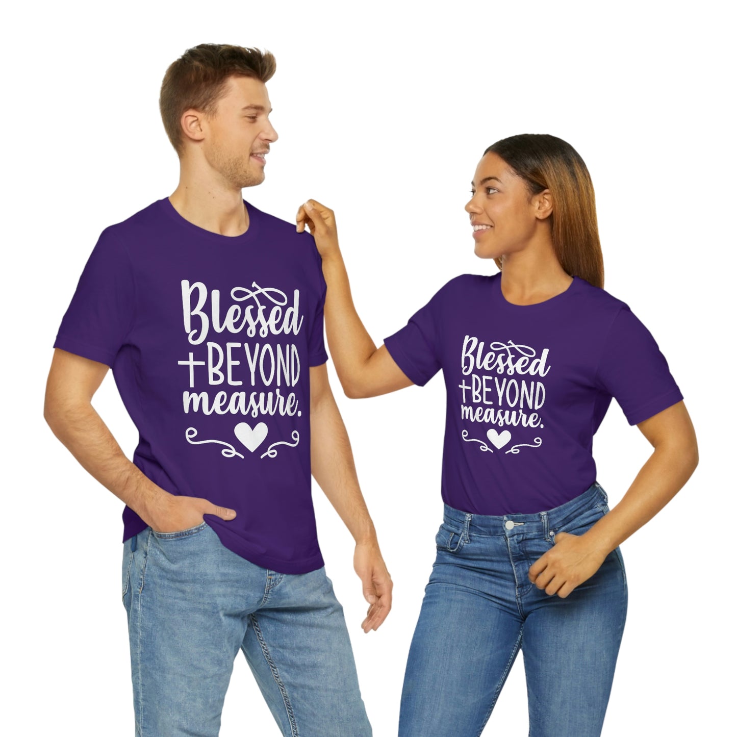 Unisex Jersey Short Sleeve Tee - Blessed Beyond Measure Christian T-Shirt