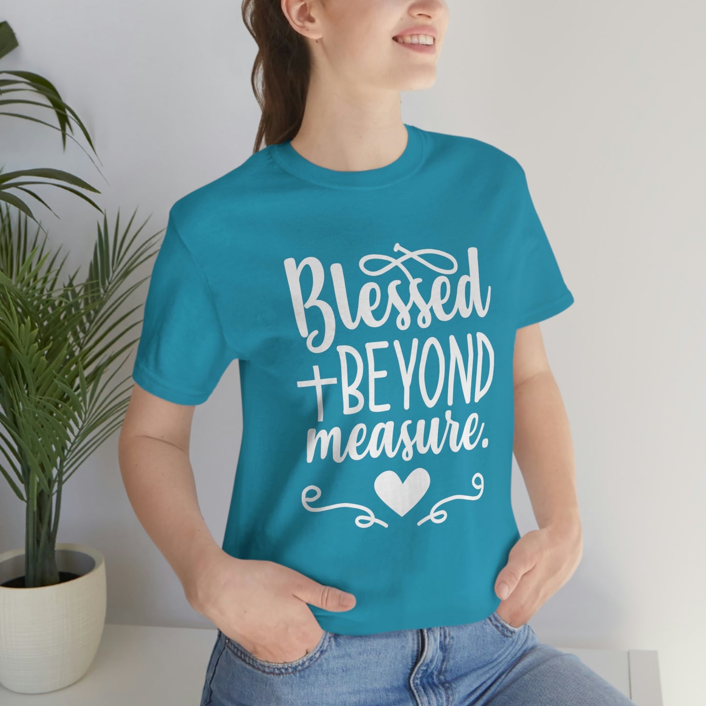 Unisex Jersey Short Sleeve Tee - Blessed Beyond Measure Christian T-Shirt