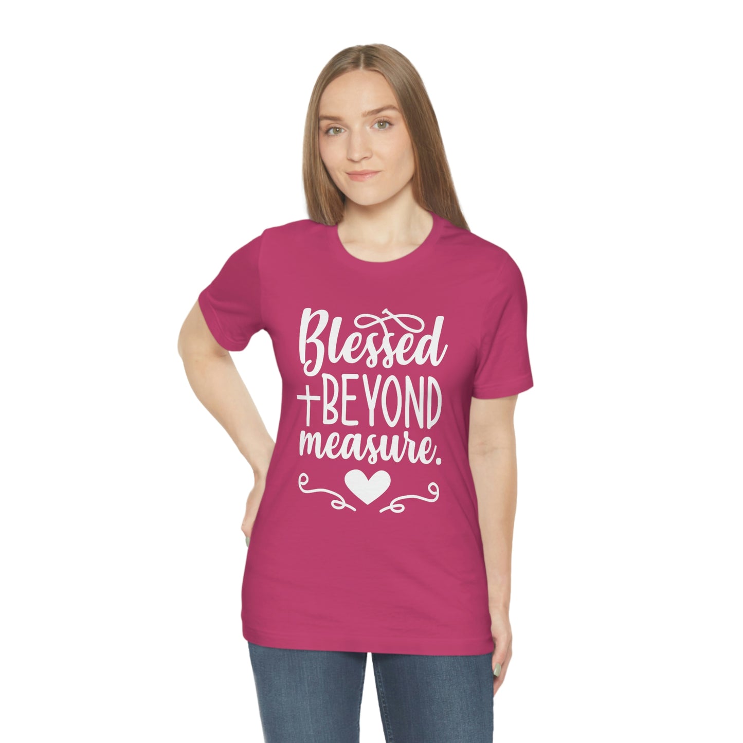 Unisex Jersey Short Sleeve Tee - Blessed Beyond Measure Christian T-Shirt