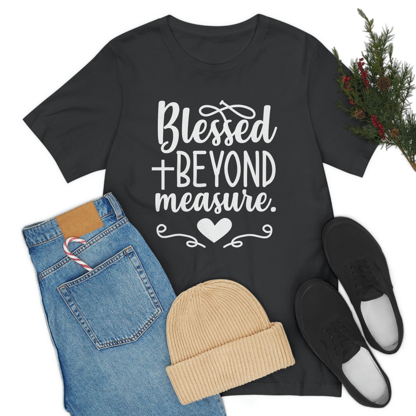 Unisex Jersey Short Sleeve Tee - Blessed Beyond Measure Christian T-Shirt