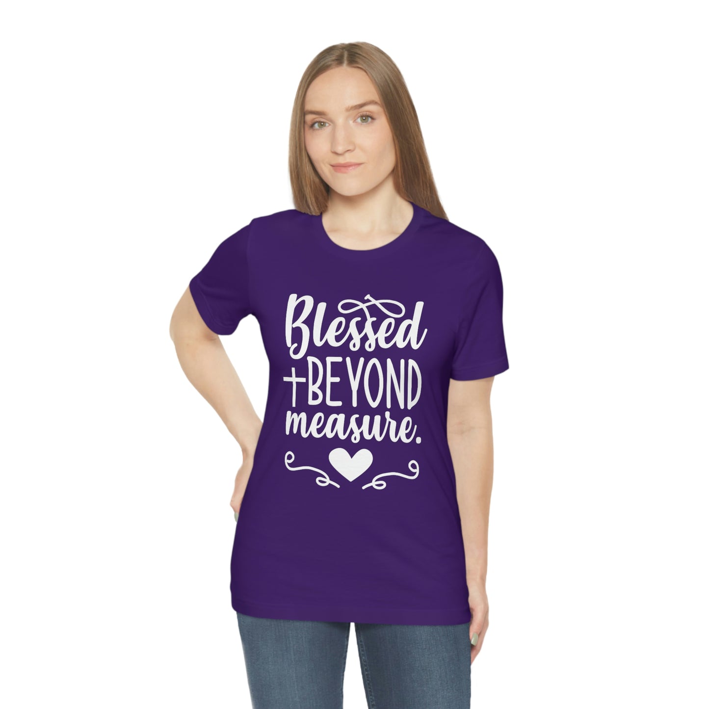 Unisex Jersey Short Sleeve Tee - Blessed Beyond Measure Christian T-Shirt